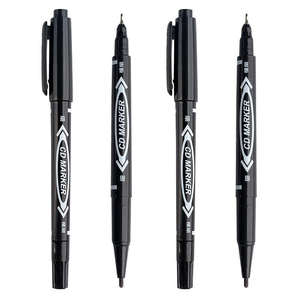 ドローイング用カスタムブラックマーカー10パックデュアルファインチップ永久CDマーカーペンセットアートドローイングスケッチDooding - Product Image 1