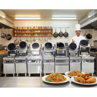 Robot de cuisine automatique à gaz double tête/simple tête pour fûts de GNL/GPL 110V/220V – Wok robotique pour machines de cuisine