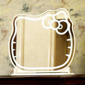 กระจก LED ลายเฮลโล คิตตี้ แบบนีออน สไตล์อนิเมะ สำหรับตกแต่งบ้าน ห้องนั่งเล่น ใช้แต่งหน้า พร้อมสวิตช์สัมผัส - Product Image 1