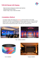 TOPLED Magic Cube Double Face Pliable Magnétique P3 Écran Haute Résolution Anglais Films Sexy Complet en Affichage LED