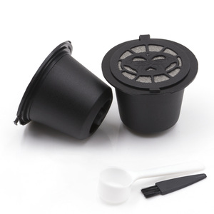 Lot <span class=keywords><strong>de</strong></span> 3 tasses réutilisables avec filtre, capsule <span class=keywords><strong>de</strong></span> <span class=keywords><strong>café</strong></span> en plastique avec une cuillère et une brosse, dosettes <span class=keywords><strong>de</strong></span> <span class=keywords><strong>café</strong></span> rechargeables pour machines Nespresso - Product Image 5