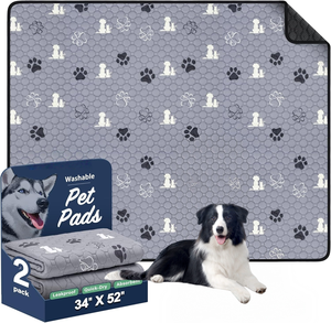Venta al por mayor de almohadillas para orinar de mascotas lavables, antideslizantes, ecológicas, reutilizables, impermeables, transpirables, almohadillas de entrenamiento para cachorros y perros - Product Image 1