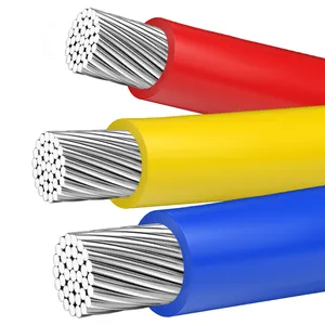 Konduktor aluminium kabel listrik tegangan rendah berlapis pvc kawat kabel listrik tembaga aluminium terisolasi untuk pekerjaan konstruksi