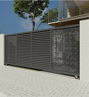 Porte coulissante automatique en aluminium, préfabriquée, sans entretien, antirouille, sur mesure, pour projets résidentiels
