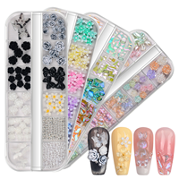 3D Fleur Nail Art Résine 5D Fleur Nail Art Charmes Kawai Nail Art Fleur pour DIY Manucure