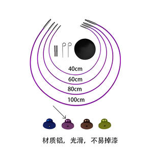 Outils de tricotage, aiguilles de chandail, cordes amovibles et interchangeables colorées de haute qualité, ensembles recyclés aiguilles à tige <span class=keywords><strong>laine</strong></span> circulaire. - Product Image 4