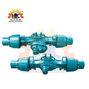 Beiben 40T GVM bán Trailer xe tải bánh xe trung tâm giảm đôi thép phía sau ổ bánh xe song song Bogie trục - Product Image 1