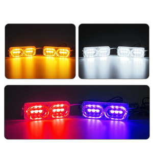 New 2 miếng <span class=keywords><strong>12</strong></span> LED cảnh báo Strobe <span class=keywords><strong>Lights</strong></span> Set khẩn cấp nhấp nháy đèn nguy hiểm Flash lưới tản nhiệt đèn phổ đồ đạc cho - Product Image 5