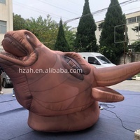 Monster Tiup Raksasa Warna-warni Kepala Banteng Marah untuk Dekorasi Acara Periklanan, Hewan Banteng Kartun Tiup, Sapi Tiup