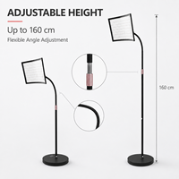 Panneau de thérapie infrarouge rouge 660nm 850nm, support réglable de 160 cm pour le visage et le corps, lampe de thérapie par lumière rouge sur pied