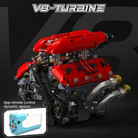 Blocs de construction de moteur V8 T5011, modèle de jouet pour garçons, puzzle éducatif, décoration