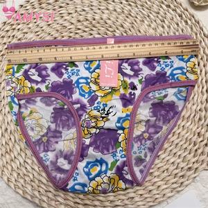 3039 #   Tangas de Seda de Leche Transpirables para Niñas, Venta al por Mayor a Bajo Precio en el Sudeste Asiático, Bragas Florales de Tiro Medio para Verano - Product Image 5