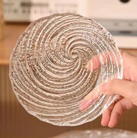 Lots de vaisselle jetable en verre en gros, assiettes à dîner et à dessert transparentes de 13 pouces, kit d'ustensiles de style campagnard pour fêtes