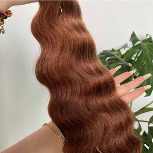 Personnalisé #30 Extension de cheveux colorés en vrac cuticule indienne vierge alignée vague cambodgienne cheveux humains en vrac pour le tressage - Product Image 2