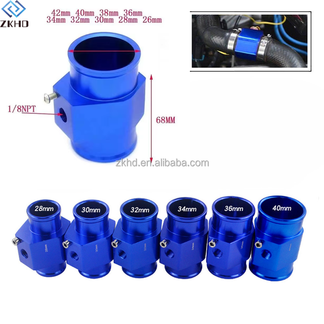 12V 24V Digital Water Temperature Gauge + Volt Water Temperature Sensor 1/8NPT Head Plug Joint Pipe Sensor Radiator Hose Adapter