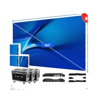 Système de mur vidéo LED clé en main P2.6, pack de transport, écran de location incurvé pour stand d'exposition, écran de fond de scène, centre commercial