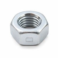 Écrou de blocage hexagonal dentelé en acier au carbone zingué UNC 5/16-18 pour l'assemblage de l'axe de roue pivotante