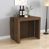 Table à manger extensible multifonctionnelle en bois moderne, gain de place, rangement extensible pour hôtels, fêtes, mariages, réunions