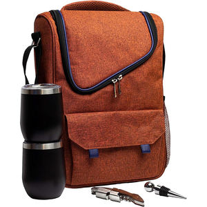 Mochila aislada Portador de vino Tote de vino Gimnasio Duffel Cubiertas de copa de acero inoxidable para amantes del vino Entusiastas Gran idea de regalo - Product Image 1