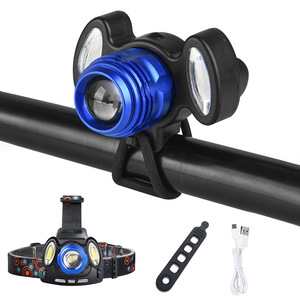 ไฟหน้าจักรยานไฟฟ้า T6 LED แบบชาร์จไฟได้พร้อมแบตเตอรี่ในตัวสำหรับการปั่นจักรยานกลางแจ้งกันน้ำ IPX4 - Product Image 1