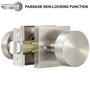 Youkeyhomi Hot Selling Zink All-Function Entree Entree Sleutel Privacy Passage <span class=keywords><strong>Dummy</strong></span> Vierkante Deurknop Handvat Slot Satijn Nikkel - Product Image 5