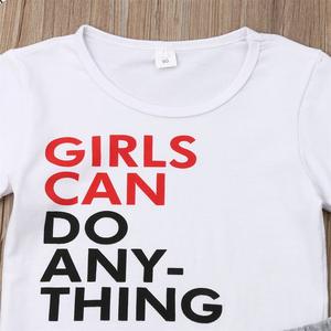 Conjunto de Ropa de Verano para Niña Pequeña, Camiseta de Manga Corta con Estampado de Letras y Falda Informal para Niños - Product Image 4