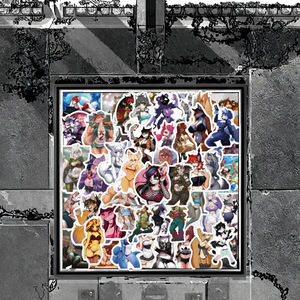 Custom PVC Die-Cut Printed Sexy Furry Anime Girl Cartoon Animal Waifu Graffiti <strong>Stickers</strong> for Car Phone Laptop Promotional - Product Image 3