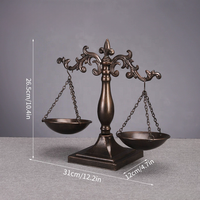 Ornement d'équilibre créatif, style vintage, en métal, bijoux Libra, balance de la justice, balance de poids antique