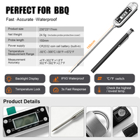Termometer Daging Digital Bacaan Instan Akurasi Tinggi Model Pena Termometer Makanan dengan Probe yang Dapat Dicuci untuk BBQ, Memanggang, Dapur, dan Pengasap