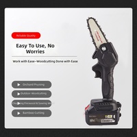 Gergaji Mini Tanpa Kabel 4 Inci, Bertenaga Baterai Lithium-ion, Gergaji Kayu Genggam Satu Tangan, Pemangkas Listrik 36V 550W