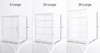 Fabricant de boîtes de rangement pliables en acrylique transparent avec logo personnalisé, empilables, anti-poussière, pour chaussures, sacs à main et jouets, pour la vente en gros
