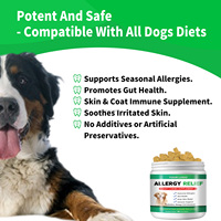 Compléments alimentaires pour animaux de compagnie ODM/OEM, comprimés à mâcher pour soulager les allergies chez les chiens et les chats, saveur poulet, probiotiques et oméga-3, soulagement des démangeaisons cutanées, soutien immunitaire