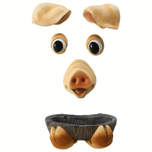 ที่ให้อาหารนกแบบเรซิ่นรูปหน้าต้นไม้ รูปหมู รูปวัว ของตกแต่งสวนกลางแจ้ง รูปสัตว์ สำหรับเป็นของขวัญคริสต์มาส ฮาโลวีน - Product Image 5