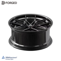 Jantes en alliage d'aluminium forgées sur mesure GUDE, deux pièces, neuves, 30 mm ET, finition noire, design concave, garantie à vie, ajustement universel