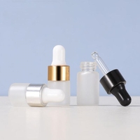 Botol tetes kaca buram Mini botol penitis Kosmetik 1ml 2ml 3ml 5ml botol tetes sampel minyak esensial kaca kecil