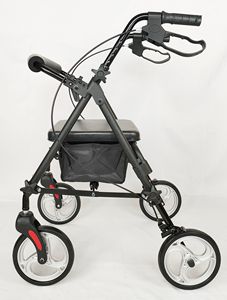 TheraMove Pro Rollator aluminium Jalan 4 roda, perlengkapan terapi rehabilitasi Senior - Product Image 4