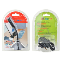 Microphone Condensateur Mini Portable Omnidirectionnel 3,5 mm - Utilisation en Conférence, Câblé, Anti-bruit, Léger, en Plastique, Col de Cygne