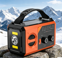 Radio portable 20000mAh, batterie externe auto-alimentée, radio de survie solaire d'urgence, lampe torche LED, chargeur de smartphone, ABS