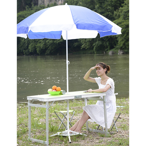 Chất Lượng Cao Nhôm Bền Có Thể Gập Lại Chống Biến Dạng Bọc Đồ Nội Thất Ngoài Trời Gấp Cắm Trại Bảng Và Ghế Bộ - Product Image 4