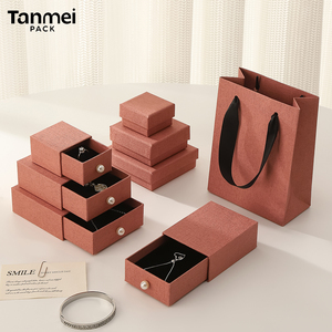 Recyclable Square Paper Jewelry Box for Necklaces and <b>Earrings</b> Luxury Display and <b>Gift</b> Packaging <b>Boxes</b> - Product Image 3