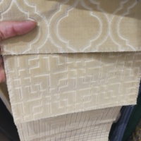 Rideau jacquard à poils découpés 100% coton, velours, design pour canapé