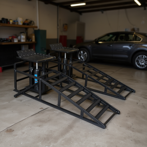 Rampes hydrauliques pour voitures 11000 lbs, levage haute performance, profil bas, support pour changement d'huile, pour garage, vérins de service automobile, lot de 2 - Product Image 2