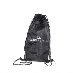 Promotional Cheap Durable Softball Microfiber Polyester Drawstring Gift Bag Custom Logo Printed Drawstring Backpack