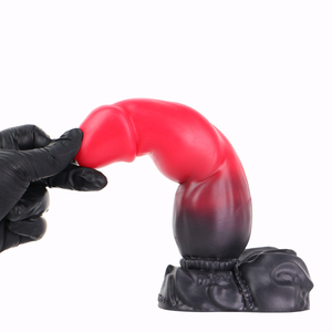 Dildo géant en silicone souple Fantasy S/M/L/XL, pénis de cheval noir, avec ventouse, pour masturbation anale homme/femme - Product Image 5