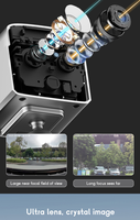 Mini caméra de sécurité WiFi sans fil, caméra CCTV miniature avec longue autonomie de batterie, fonction panoramique/inclinaison, audio bidirectionnel et fonctions de sécurité