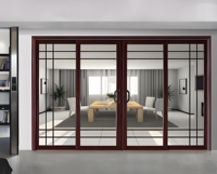 Porte coulissante en aluminium à profilé en verre, haute qualité, efficace, pour balcon et armoires – Offre spéciale