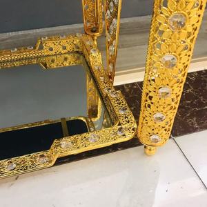 Khay đựng trái cây phong cách Ethiopia sang trọng bán chạy năm 2025, chất liệu đồng vàng đính kim cương, trang trí nhà cửa, bộ bàn trà cà phê Rekebot mạ vàng - Product Image 3