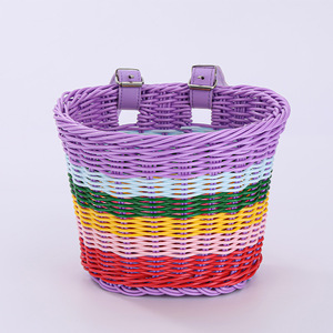 <span class=keywords><strong>Cestino</strong></span> Anteriore Multicolore per Bicicletta Bambini, Cesto Retrò Intrecciato per <span class=keywords><strong>Bici</strong></span> Senza Pedali e Passeggini - Ingrosso - Product Image 3