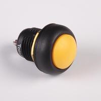 Interrupteur à bouton-poussoir TOOWEI 12 mm, noir, compact, rond, momentané, 12 V, 1NO, borne à broches, IP67