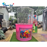 Bassin d'eau rose en plastique pour jeux aquatiques, modèle Dunk Tank, à vendre